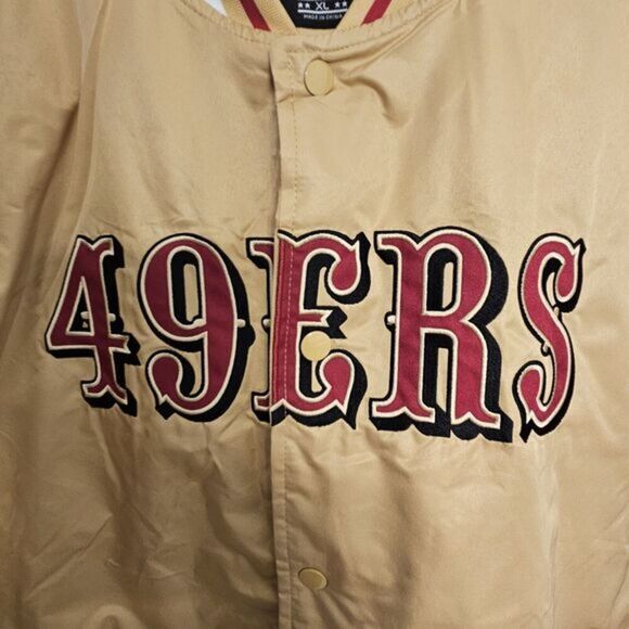San Francisco 49ers GOLD Jacket / Size XL/ QQMG037FSF-RO / New With Tag - Picture 6 of 8